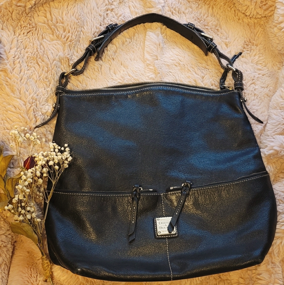 Dooney & Burke Leather Shoulder Bag Black